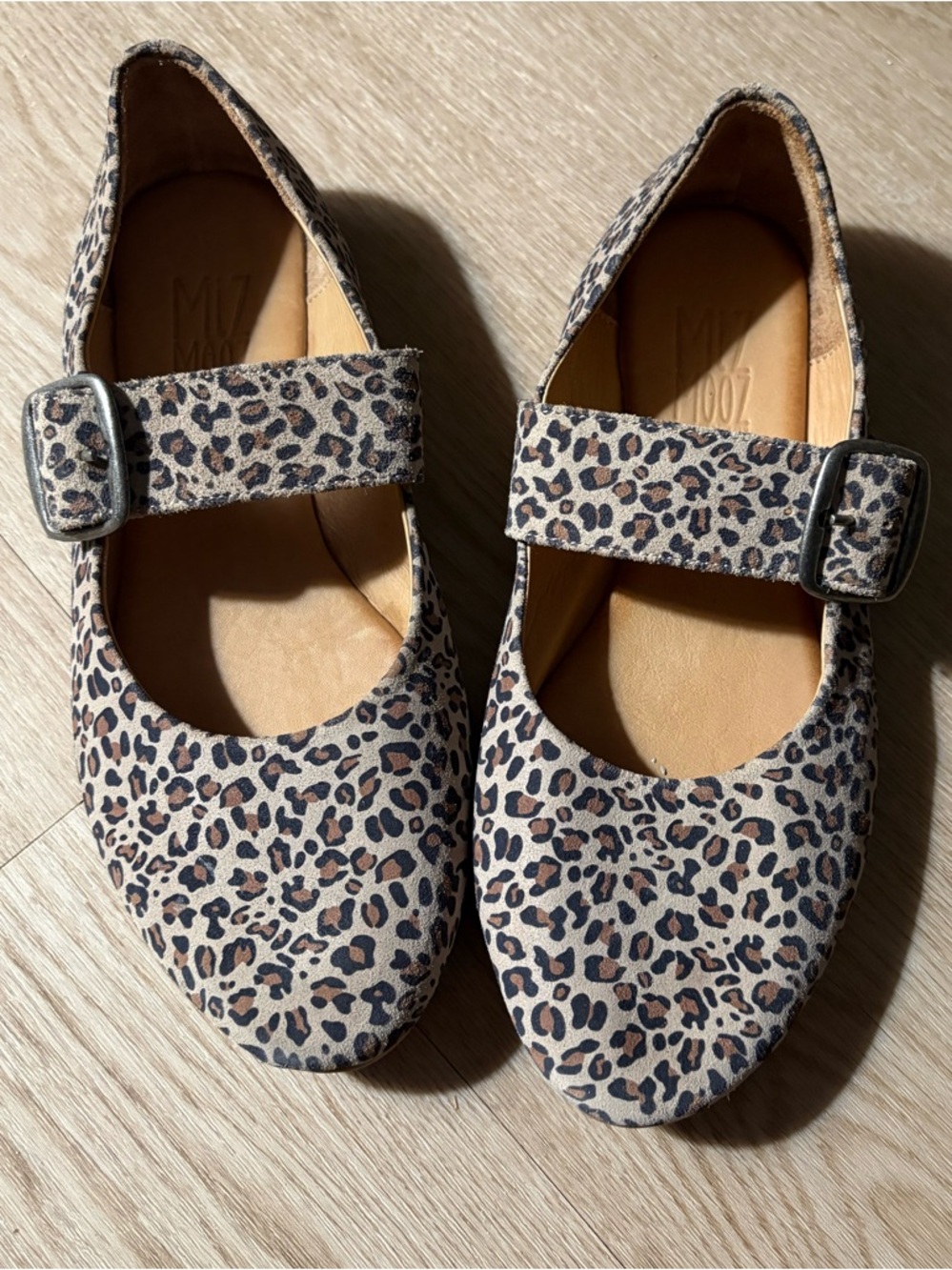Miz Mooz Kaity Mary Jane Flats Leopard Print